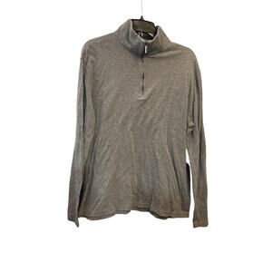 Michael Kors Grey Men’s 1/4 Zip Long Sleeve Pullove Top Large